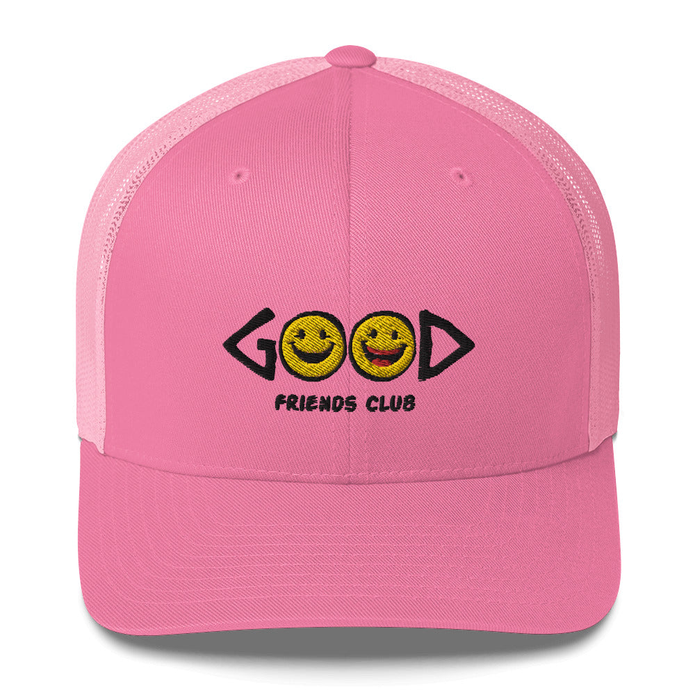 Good Friends Club Trucker Hat - Embroidered Snapback Cap for Everyday Style