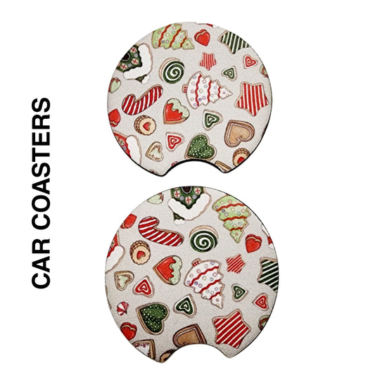 CAR COASTERS -CHRISTMAS COOKIES