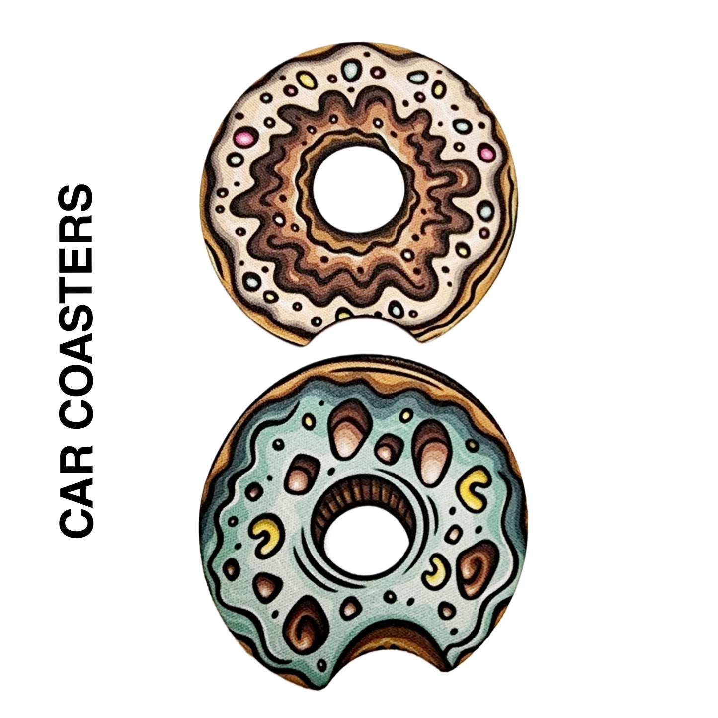 CAR COASTERS - DONUTS