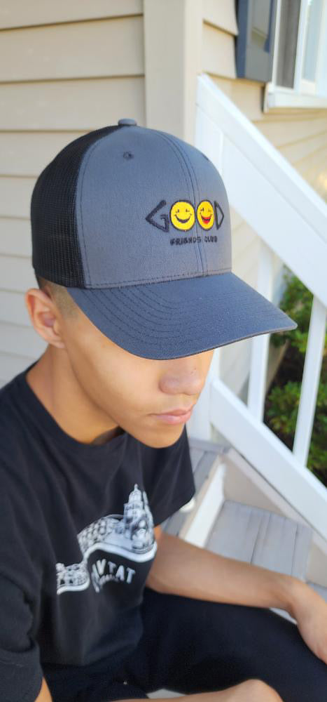 Good Friends Club Trucker Hat - Embroidered Snapback Cap for Everyday Style
