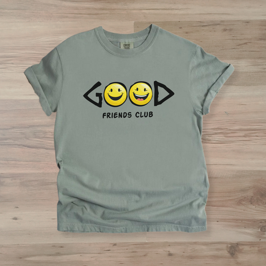 Good Friends Club Comfort Colors T-Shirt - Relaxed Vintage Oversized Tee