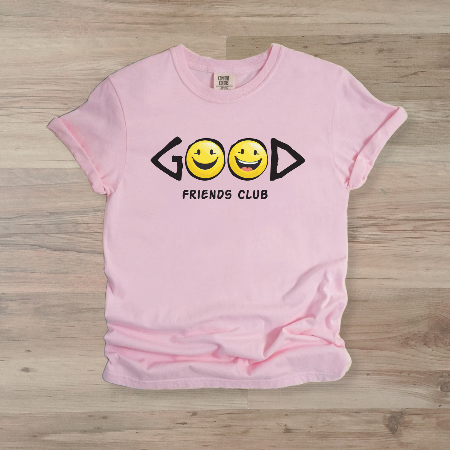 Good Friends Club Comfort Colors T-Shirt - Relaxed Vintage Oversized Tee