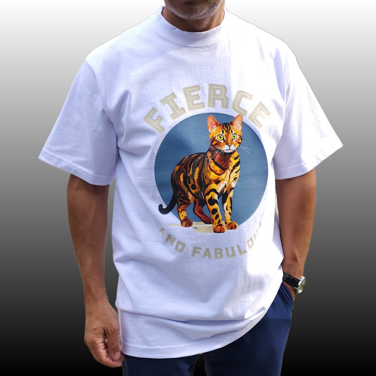 BENGAL FIERCE FAB STREETWEAR WHITE T-SHIRT