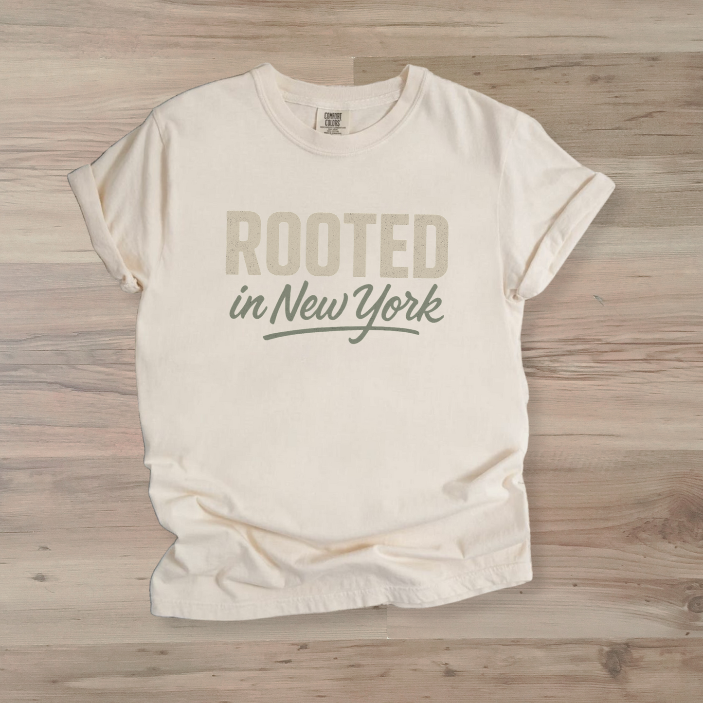 Rooted in New York Tee - Vintage Comfort Colors Shirt for Local Pride & Everyday Wear