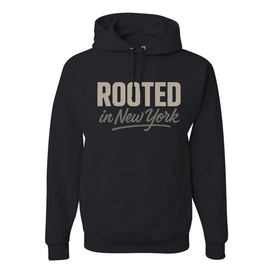 Rooted in New York Hoodie - Cozy Unisex Sweatshirt for Faith & Local Pride
